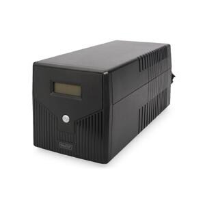 DIGITUS Professional Line-Interactive UPS, 2000VA / 1200W 12V / 9Ah x2 batérie, 4x CEE 7/7, AVR, USB, RS232, RJ11 / 45, LCD displej