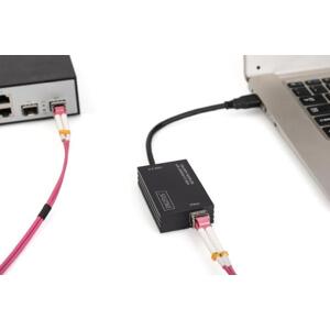 DIGITUS Gigabitový ethernetový adaptér USB typu C+PD s funkciou napájania