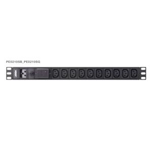 Aten PE0210S Základné 1U PDU s prepäťovou ochranou 16A Vstup C20 výstup 10X C13