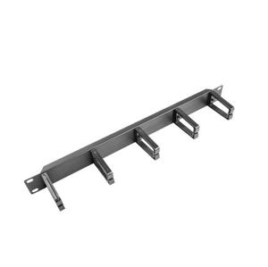 LANBERG 19" CABLE MANAGEMENT PANEL WITH 5 PLASTIC HOLDERS 1U - TYPE B BLACK