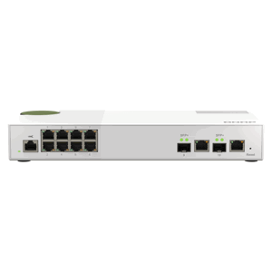 QNAP riadený switch QSW-M2108-2C (8x 2,5GbE RJ45 a 2x kombinované 10GbE SFP+ / RJ-45)