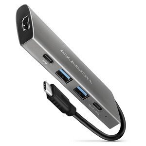 AXAGON HMC-5G2 SPEEDSTER 5H, USB-C 3.2 Gen 2 10 Gbps húb w. HDMI + 2x USB-A + 2x USB-C, PD 60W, 13cm USB-C cable