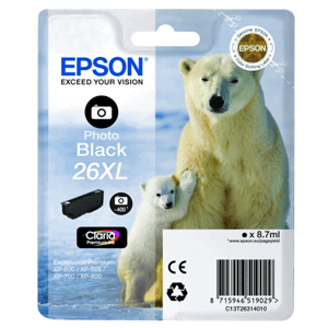 EPSON T2631 (C13T26314022) - originálna cartridge, fotočierna, 8,7ml