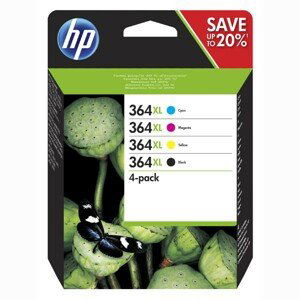 HP N9J74AE - originálna cartridge HP 364-XL, čierna + farebná, 4x7ml