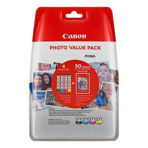 CANON CLI-571 - originálna cartridge, čierna + farebná, 4x7ml