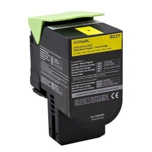 LEXMARK 80C20Y0 - originálny toner, žltý, 1000 strán