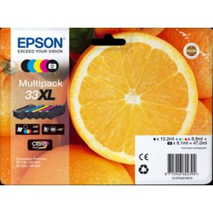 EPSON T3357 (C13T33574011) - originálna cartridge, čierna + farebná, 12,2ml/8,1ml/3x8,9ml