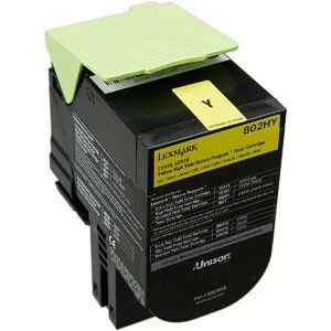 LEXMARK 80C0H40 - originálny toner, žltý, 3000 strán