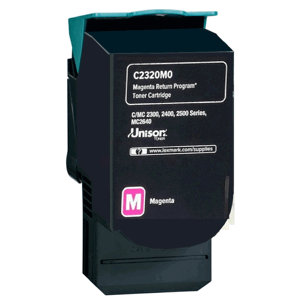 LEXMARK C2320M0 - originálny toner, purpurový, 1000 strán