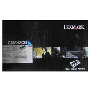 LEXMARK C748H3CG - originálny toner, azúrový, 10000 strán