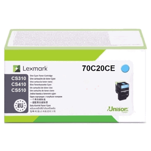 LEXMARK 70C20CE - originálny toner, azúrový, 1000 strán