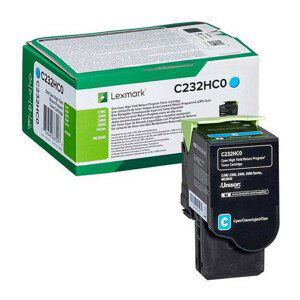 LEXMARK C232HC0 - originálny toner, azúrový, 2300 strán