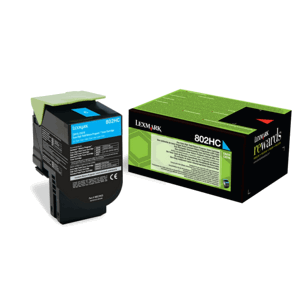 LEXMARK 80C2HCE - originálny toner, azúrový, 3000 strán