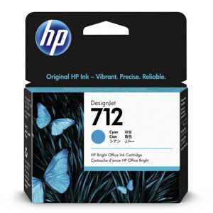 HP 3ED67A - originálna cartridge HP 712, azúrová, 29ml