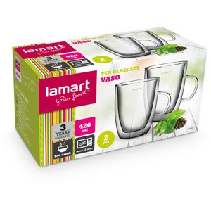 LT9008 SET 2KS TEA 420ML VASO LAMART