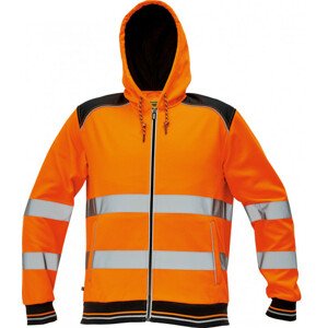 KNOXFIELD HV mikina s kapuc oranžová 3XL