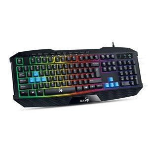 GENIUS klávesnica GX GAMING K-215 / herná, drôtová, podsvietená/ USB/ čierna/ CZ+SK layout