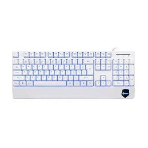 C-TECH klávesnica KB-104W, USB, 3 farby podsvietenia, biela, CZ/SK