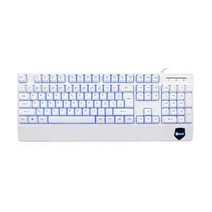 C-TECH klávesnica KB-104W, USB, 3 farby podsvietenia, biela, CZ/SK