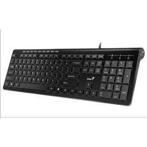 GENIUS klávesnica Slimstar 230/ Drôtová/ USB/ čierna/ CZ+SK layout