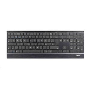 RAPOO klávesnica E9500M Multi-mode Wireless Ultra-slim Keyboard Black