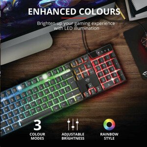 TRUST herná klávesnica GXT 835 Azor Illuminated Gaming Keyboard SK/SK