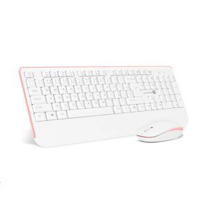 CONNECT IT Combo bezdrôtová bielo-ružová klávesnica + myš, CZ + SK layout
