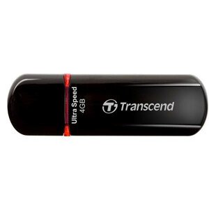 TRANSCEND Flash Disk 4GB JetFlash®600, USB 2.0 (R:20/W:10 MB/s) čierna/červená