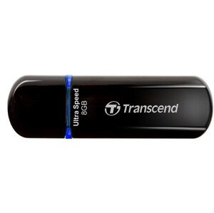 TRANSCEND Flash Disk 8GB JetFlash®600, USB 2.0 (R:32/W:12 MB/s) čierna/modrá