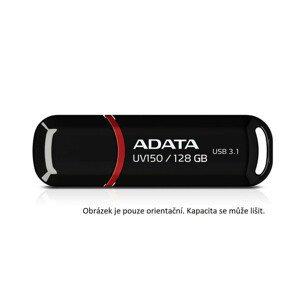 ADATA Flash Disk 64GB UV150, USB 3.1 Dash Drive (R: 90/W: 20 MB/s) čierna