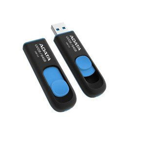 ADATA Flash Disk 128GB UV128, USB 3.1 Dash Drive (R: 90/W: 40 MB/s) čierna / modrá