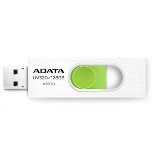 ADATA Flash Disk 128GB UV320, USB 3.1 Dash Drive, biela/zelená