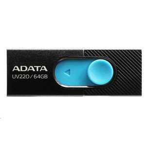 ADATA Flash Disk 16GB UV220, USB 2.0 Dash Drive, čierna / modrá