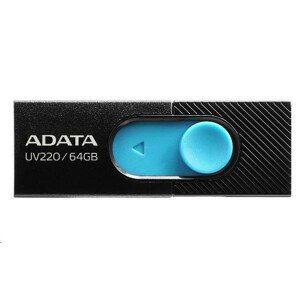 ADATA Flash Disk 32GB UV220, USB 2.0 Dash Drive, čierna / modrá