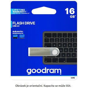 GOODRAM Flash Disk UUN2 8GB USB 2.0 strieborná
