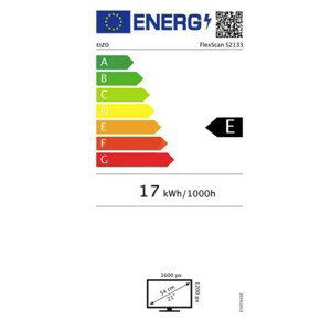 EIZO IPS LED 21, 3", S2133-BK, 1600x1200, T = 6ms, 178 ° / 178 °, 1500:1, 420cd, DP, USB, Black