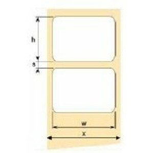 OEM samolepiace etikety 68mm x 38mm, biely papier, cena za 2000 ks