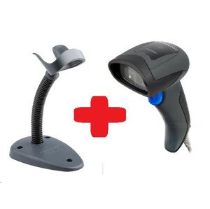 DataLogic QuickScan QD2430, čítačka 2D kódu, stojan, black, USB kábel