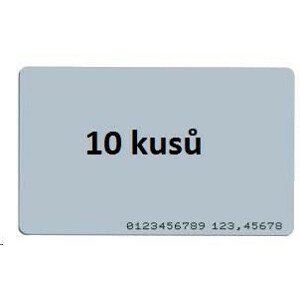 ISO karta 10-pack, RFID 125kHz EM4200, RO, vytlačené číslo tagu na karte