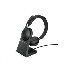 Jabra náhlavná súprava so stojanom Evolve2 65, Link 380c MS, stereo, čierna