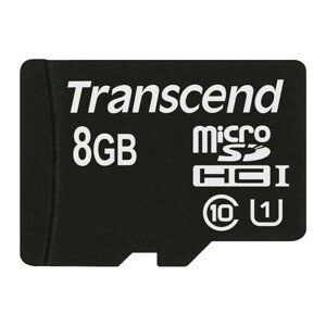 TRANSCEND MicroSDHC karta 8GB Premium, Class 10 UHS-I 300x, bez adaptéra