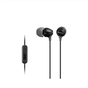 SONY stereo slúchadlá MDR-EX15AP, čierna