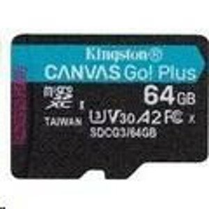 Kingston 64GB microSDXC Canvas Go Plus 170R A2 U3 V30 Single Pack bez ADP