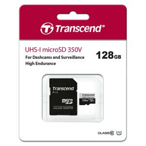 TRANSCEND MicroSDXC karta 128GB 350V, High Endurance