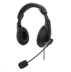 MANHATTAN Slúchadlá s mikrofónom Stereo USB Headset, bulk