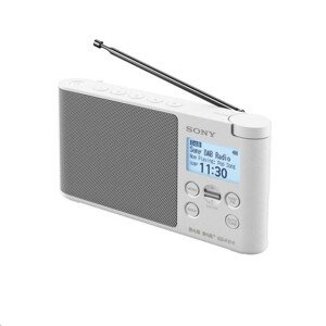 SONY prenosné digitálne rádio DAB/DAB+ s LCD displejom, biela