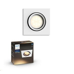 PHILIPS MILLISKIN Zapustené bodové svietidlo, štvorcové, Hue White ambiance, 230V, 1x5.5W GU10, Biela, rozšírenie (5042131P9)