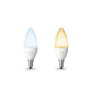 PHILIPS Hue White Ambiance, 2x žiarovka sviečková 6, 5W E14 B39 DIM