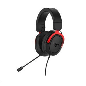 ASUS slúchadlá TUF Gaming H3 Red, Gaming Headset, čierno-červená