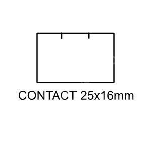 Etikety Contact 25x16mm biele obdĺžnikové